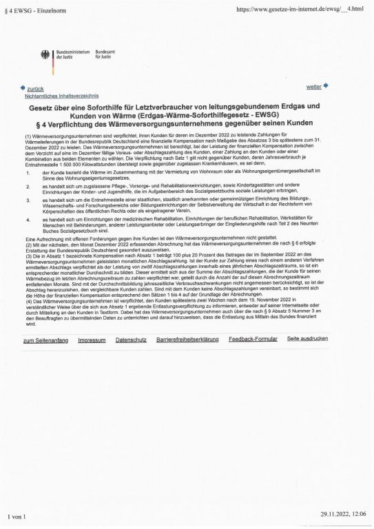 Grossansicht in neuem Fenster: Anlage Erdgas-Wärme-Soforthilfegesetz §4 Grossansicht in neuem Fenster: Anlage Erdgas-Wärme-Soforthilfegesetz §4